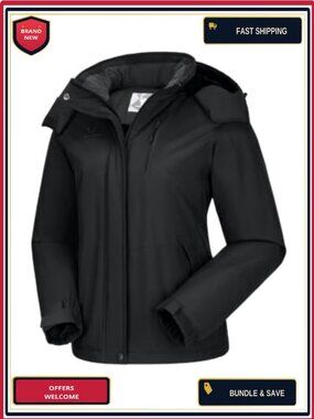 Waterproof Fleece Ski Snowboard Jacket Hooded Windproof Insulated Winter Coat